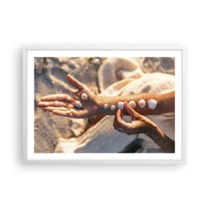 Poster in een witte lijst - Schoonheid binnen handbereik - 70x50 cm