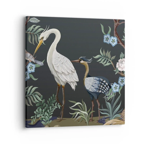 Schilderen op canvas - Vogelparade - 30x30 cm