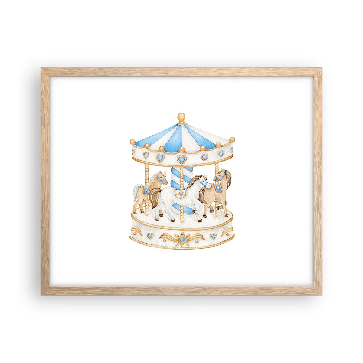 Een poster in een licht eiken lijst - Zoete jeugd - 50x40 cm