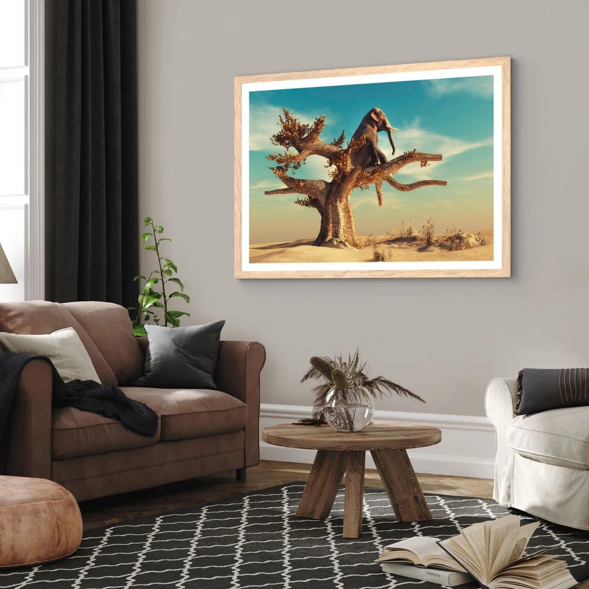 Een poster in een licht eiken lijst - Een nieuw gezichtspunt - 40x30 cm