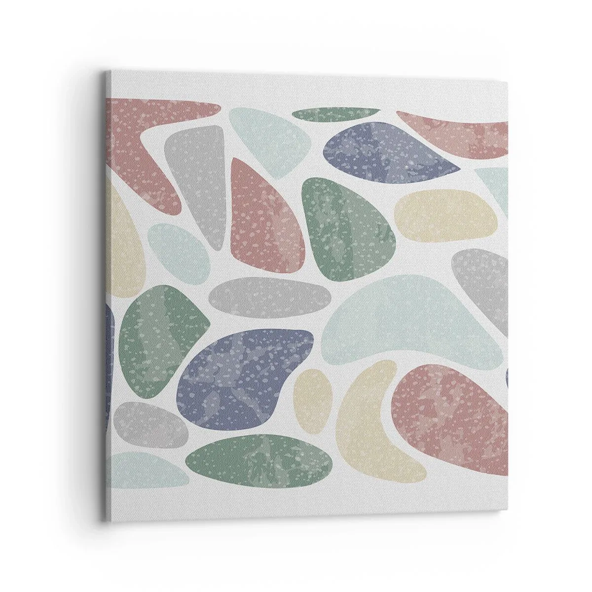Schilderen op canvas - Een mozaïek van poederkleuren - 70x70 cm