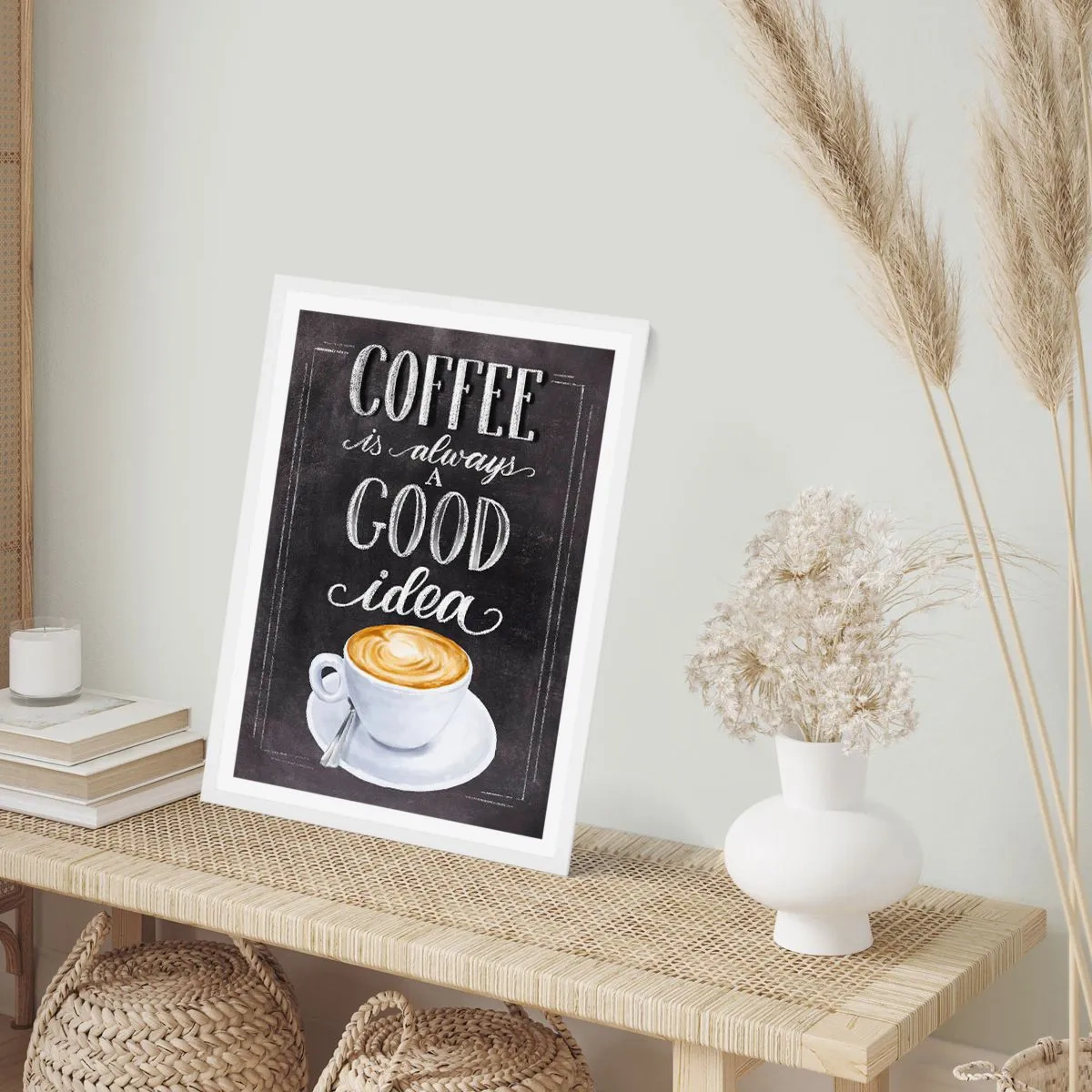 Poster in een witte lijst - Of course! - 70x100 cm