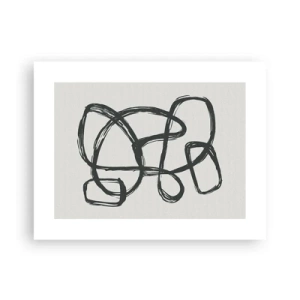 Poster - Lusvormige abstractie - 40x30 cm