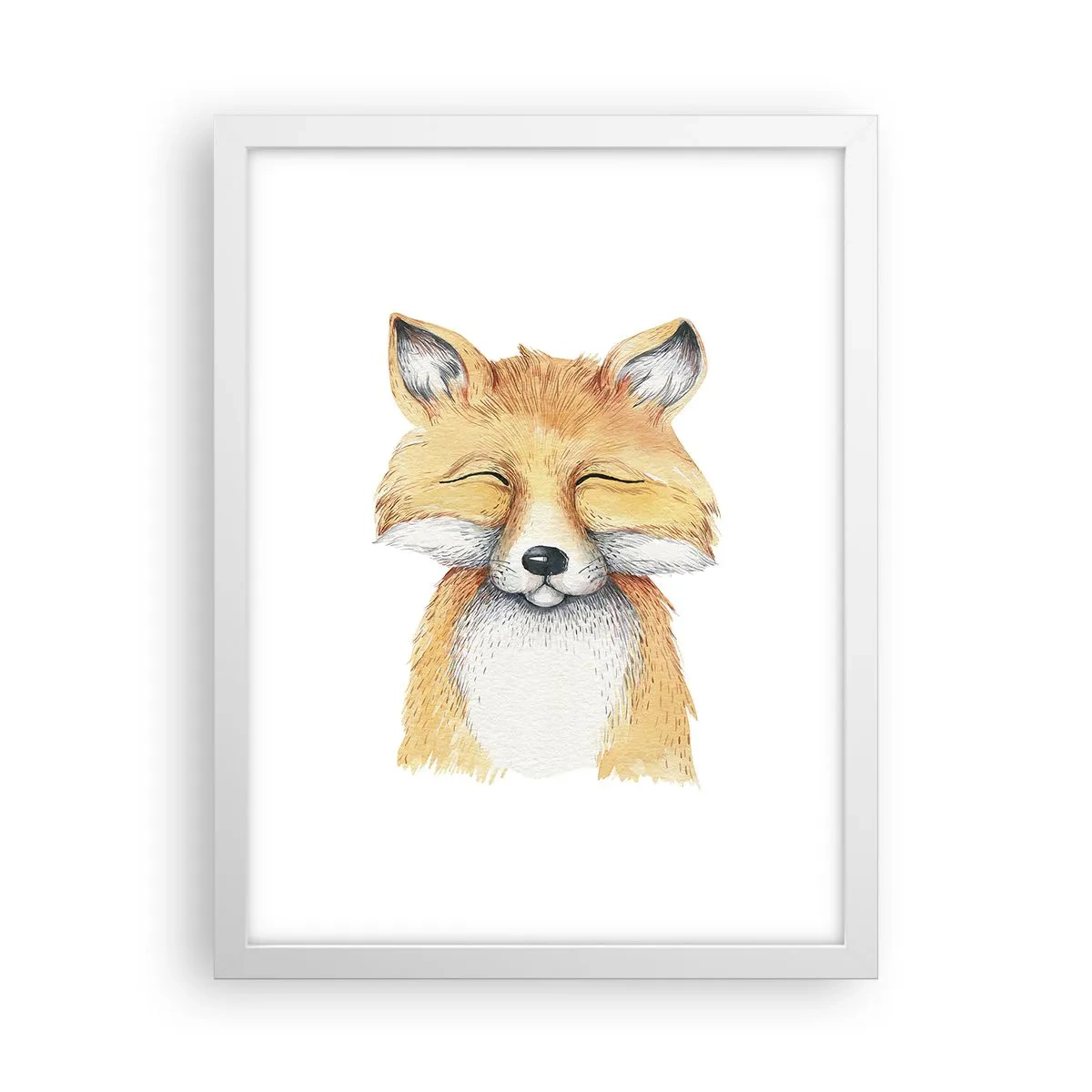 Poster in een witte lijst - Vossenstemmingen - 30x40 cm