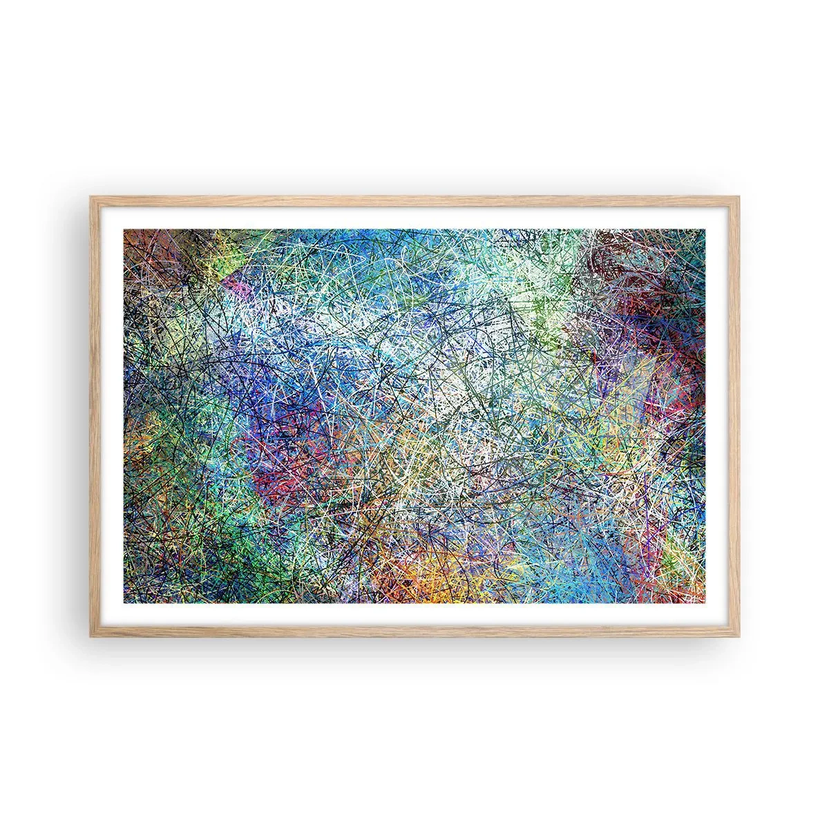 Een poster in een licht eiken lijst - Het is niet zo eenvoudig - 91x61 cm