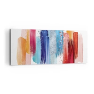 Schilderen op canvas - Omhoog en omlaag - 100x40 cm