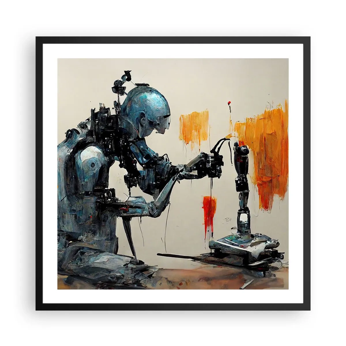 Poster in een zwarte lijst - Morgen al… - 60x60 cm