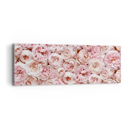 Schilderen op canvas - Een bed van rozen - 90x30 cm
