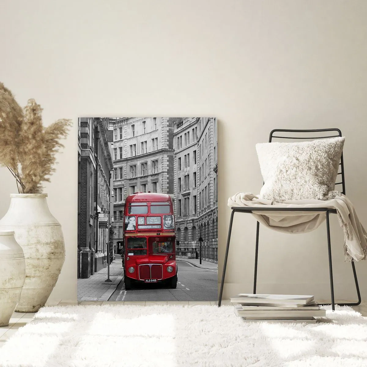 Schilderen op glas - Het dagelijkse leven hoeft niet grijs te zijn - 80x120 cm