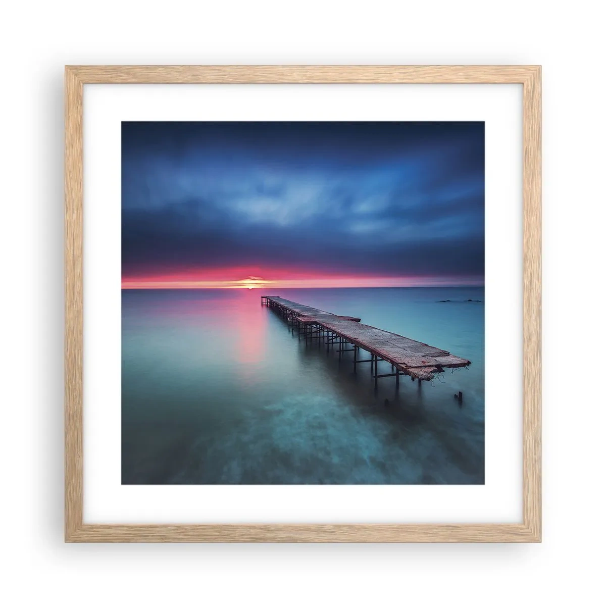 Een poster in een licht eiken lijst - Tussen hemel en aarde - 40x40 cm