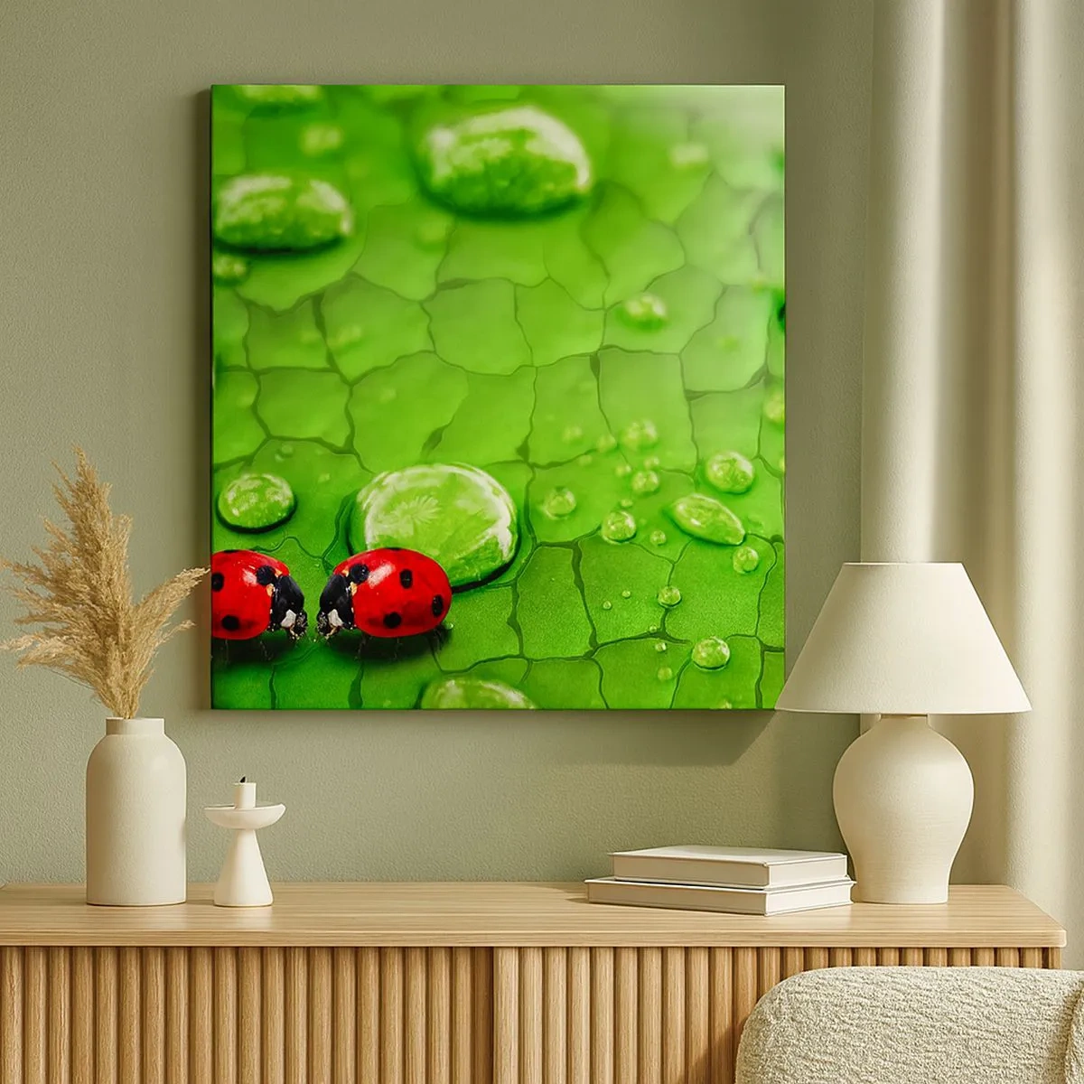 Schilderen op canvas - Ontmoeting in het groen - 30x30 cm