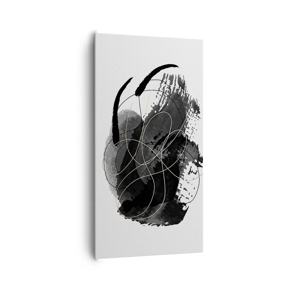 Schilderen op canvas - Gemaakt uit zwart - 65x120 cm