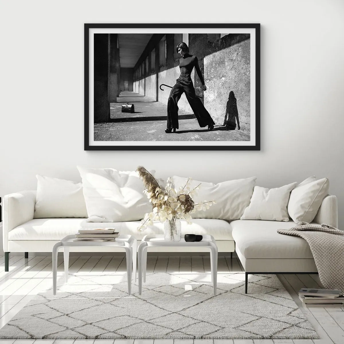 Poster in een zwarte lijst -   Stedelijke elegantie - 40x30 cm