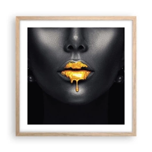 Een poster in een licht eiken lijst - Goldmouth - 50x50 cm