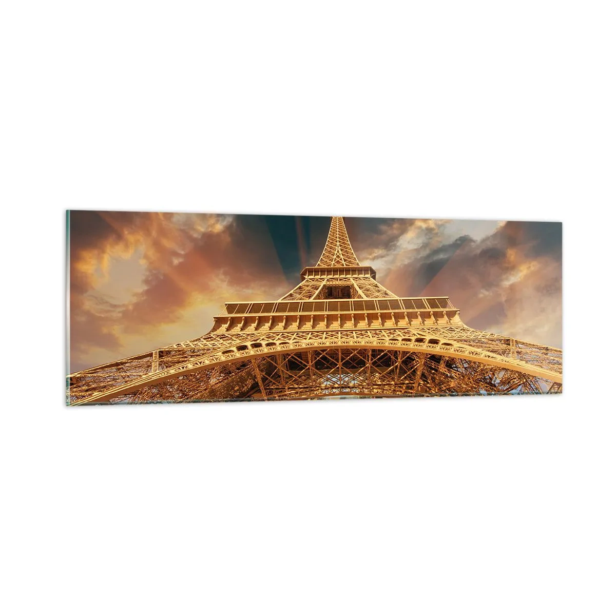 Schilderen op glas - Hoe de mensheid de hemel bereikte - 90x30 cm