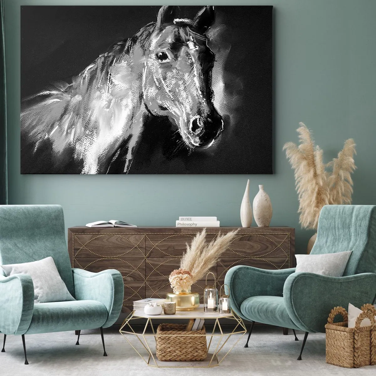 Schilderen op canvas - De glans van een nobele ziel - 70x50 cm