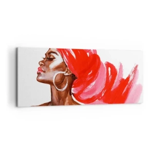 Schilderen op canvas - Er is een wind die de neusgaten van een man opent - 100x40 cm