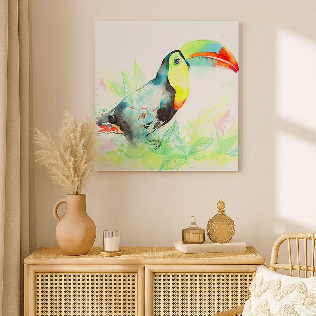 Schilderen op canvas - Zo kleurrijk als Zuid-Amerika - 30x30 cm