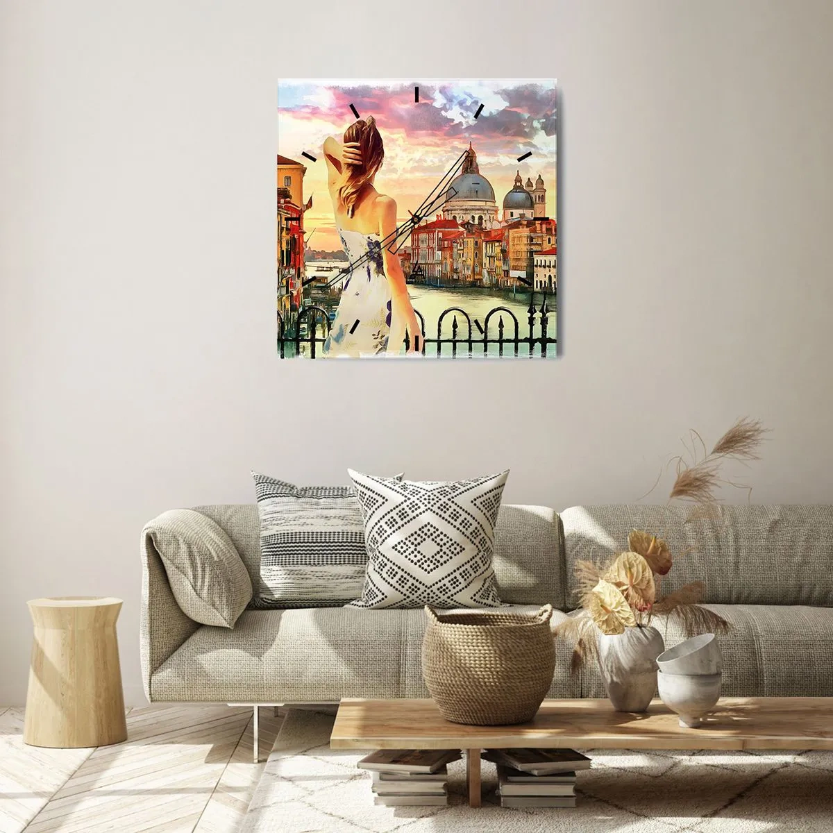 Wandklok - Klok - Als een avontuur alleen in ... - 40x40 cm