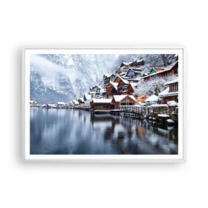 Poster in een witte lijst - In winterdecoratie - 100x70 cm