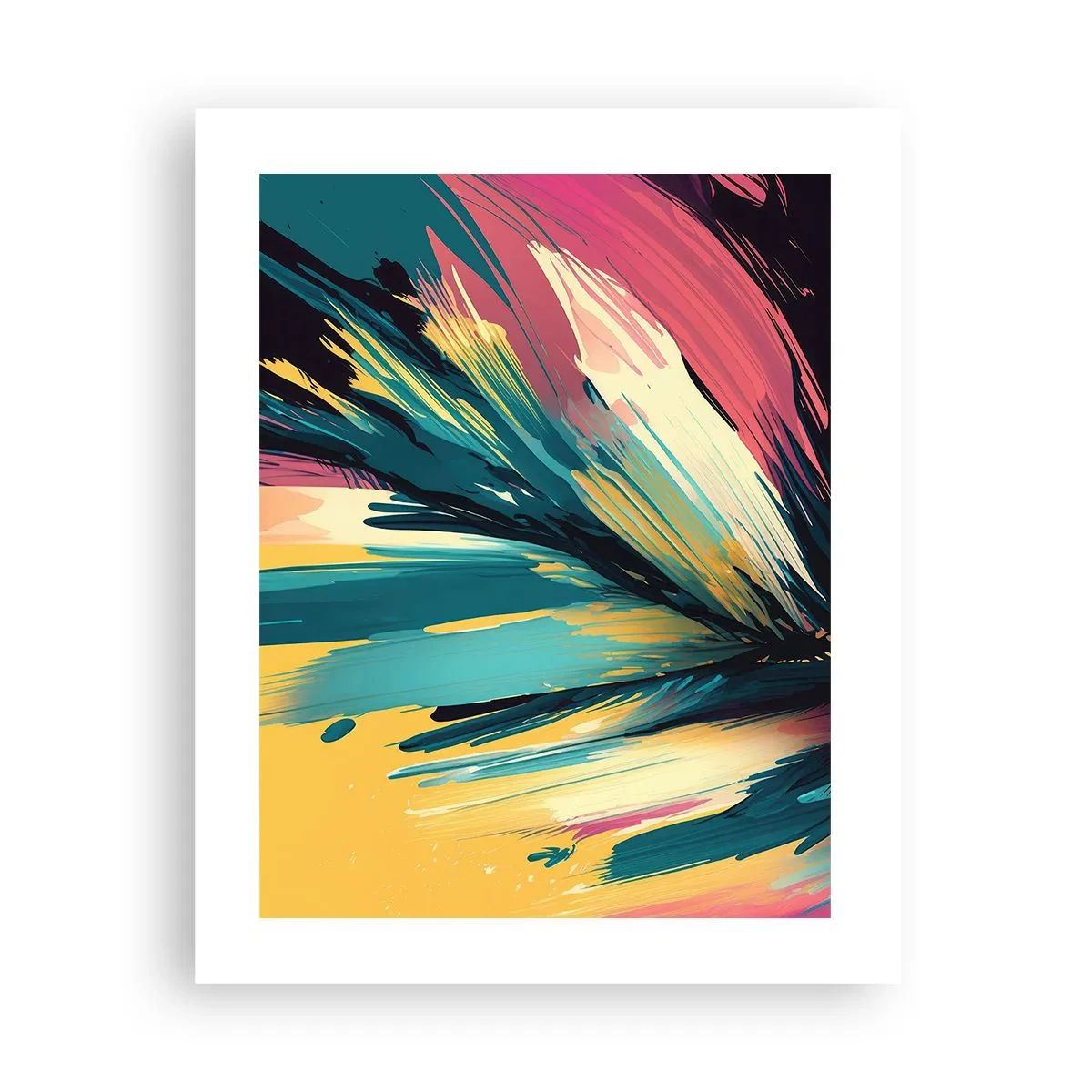 Poster - Compositie – een explosie van vreugde - 40x50 cm