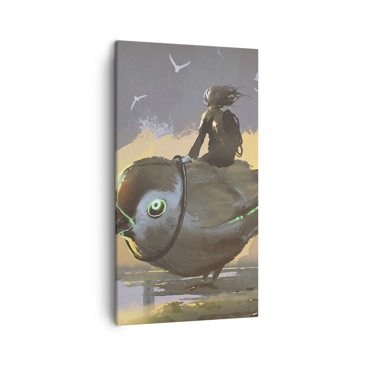 Schilderen op canvas - Een tussenstop op een fantastische reis - 45x80 cm