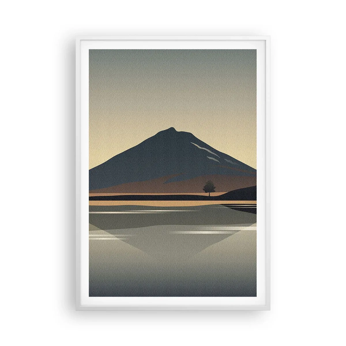 Poster in een witte lijst - Spiegelreflectie - 70x100 cm