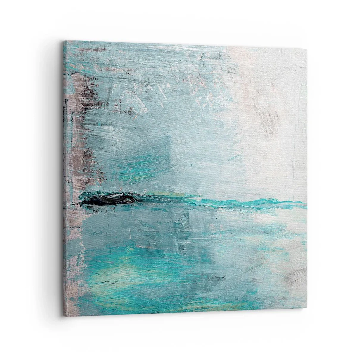 Schilderen op canvas - Horizontaal in blauw - 50x50 cm