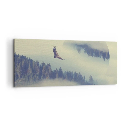 Schilderen op canvas - Ik zag de schaduw van een adelaar - 100x40 cm