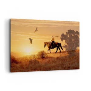 Schilderen op canvas - Alleen over de prairie - 120x80 cm
