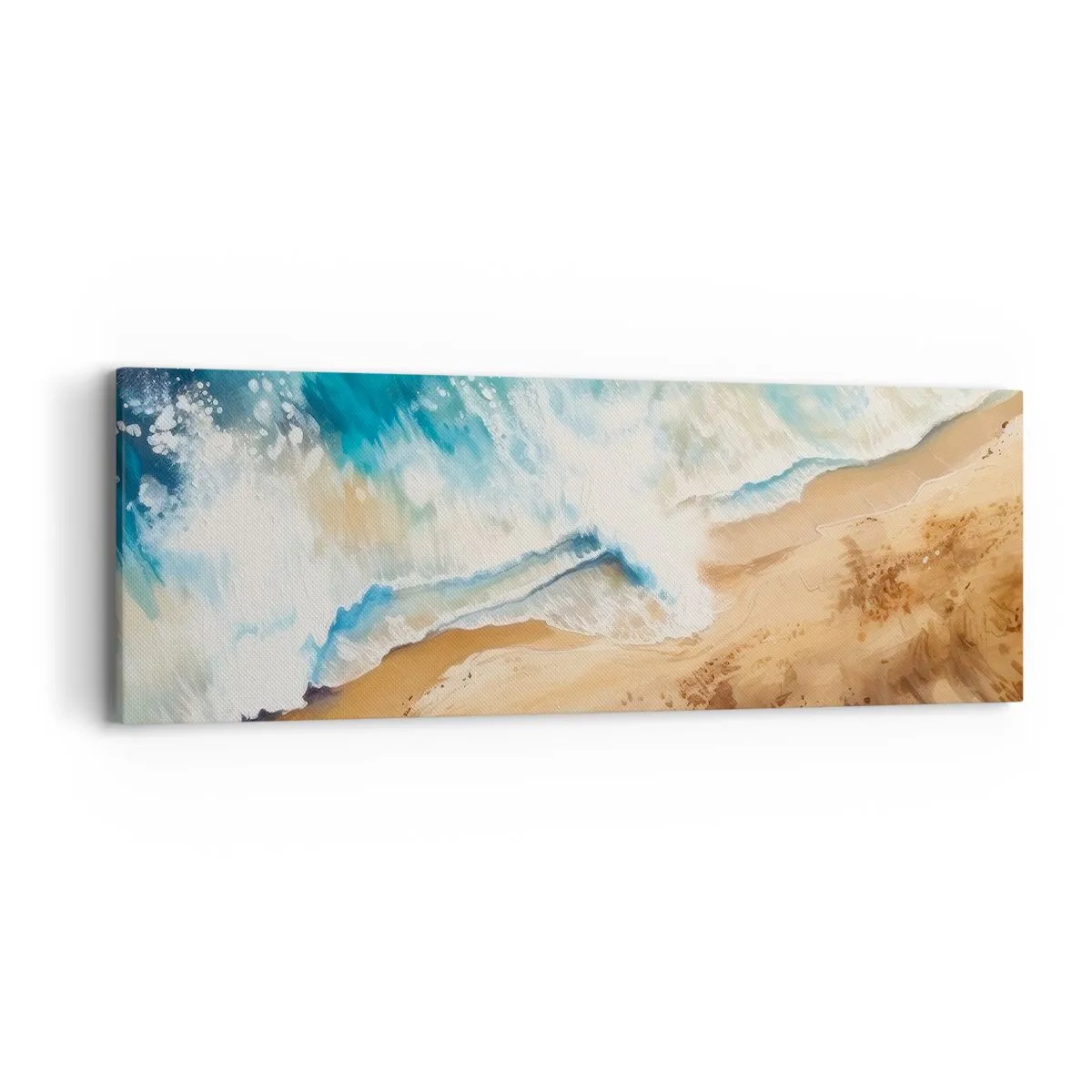 Schilderen op canvas - De terugkerende golf - 90x30 cm