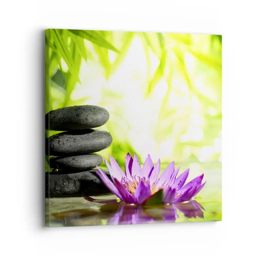 Schilderen op canvas - In een bamboestruik - 30x30 cm