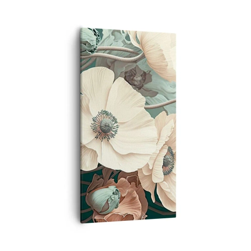 Schilderen op canvas - Het gefluister van klaprozen - 55x100 cm