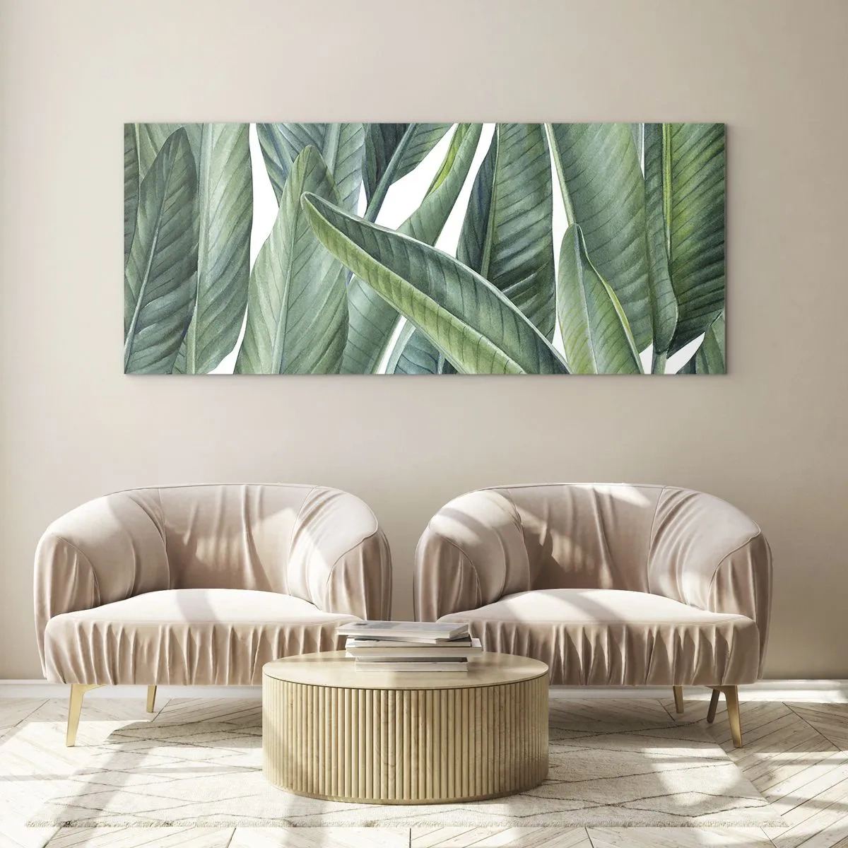 Schilderen op glas - Groen zelf - 100x40 cm
