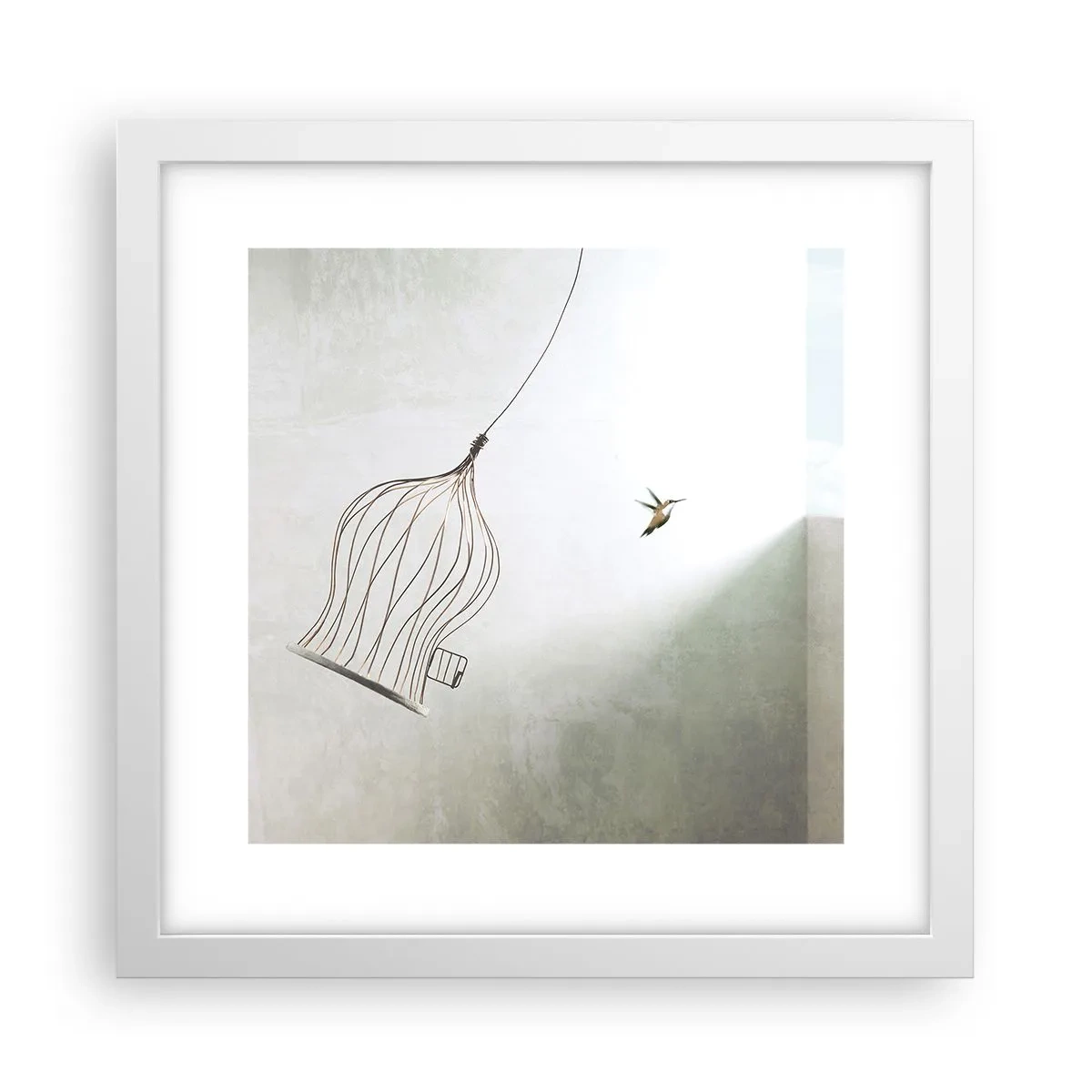 Poster in een witte lijst - In je element - 30x30 cm