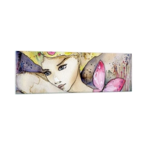 Schilderen op glas - Vlinderprinses - 160x50 cm
