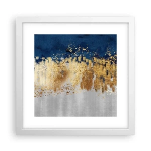 Poster in een witte lijst - Een moderne compositie met sprankeling - 30x30 cm