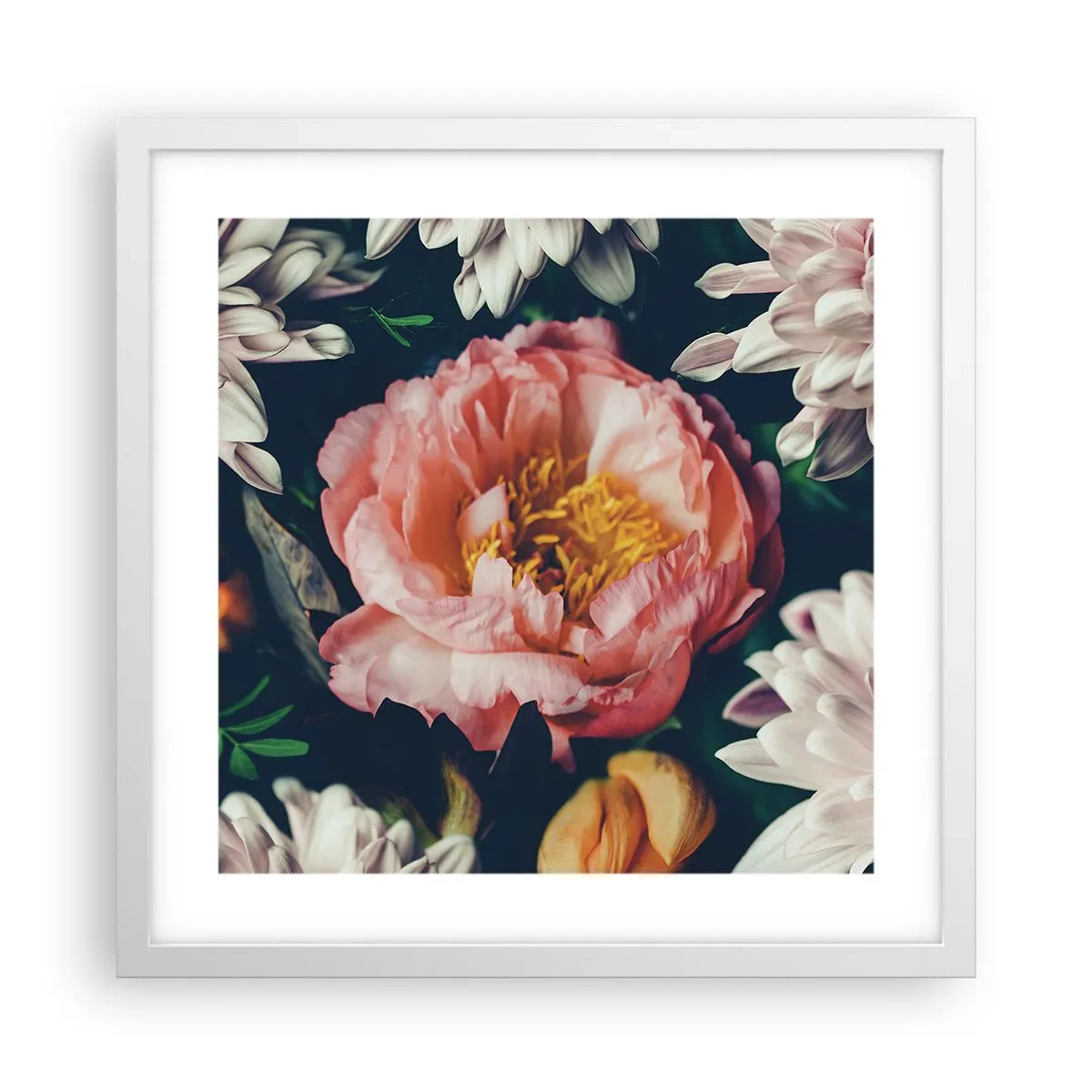 Poster in een witte lijst - Met barokke pracht - 40x40 cm