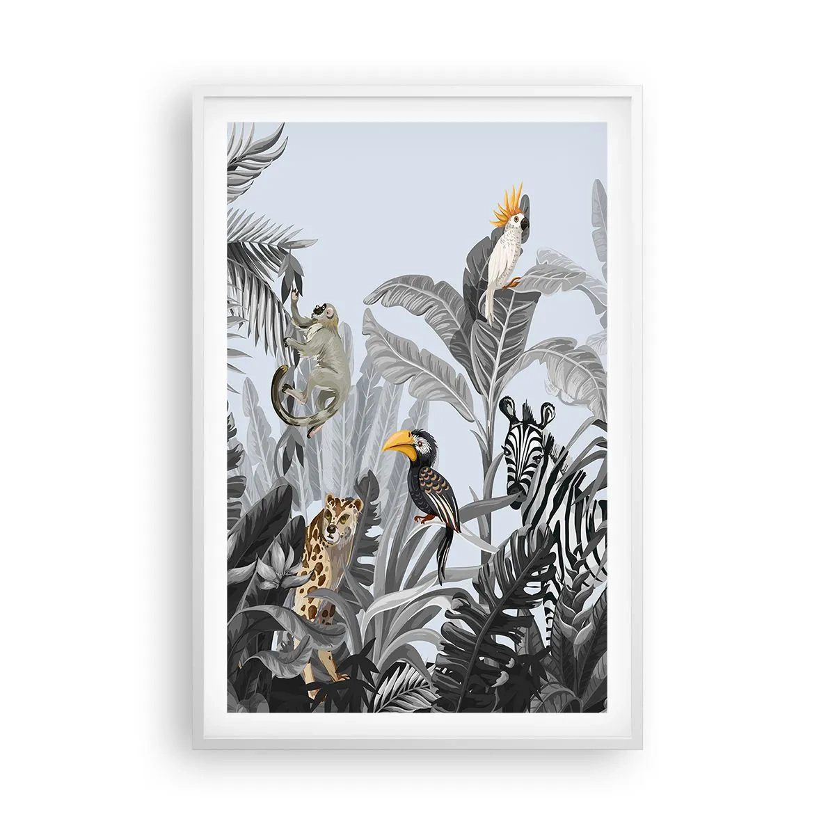 Poster in een witte lijst - Afrikaans sprookje - 61x91 cm
