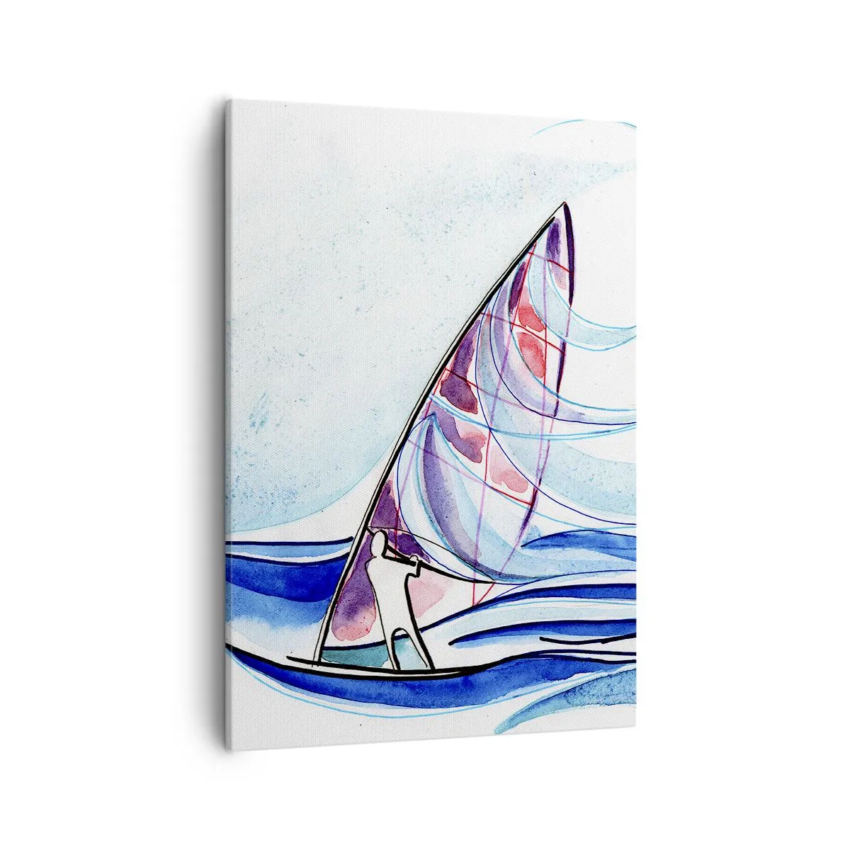 Schilderen op canvas - Met de wind op het ritme van de golven - 50x70 cm
