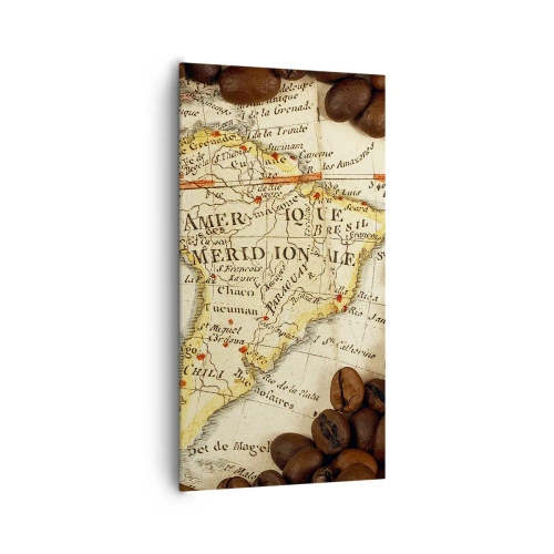 Schilderen op canvas - Waar komt de beste koffie vandaan? - 65x120 cm