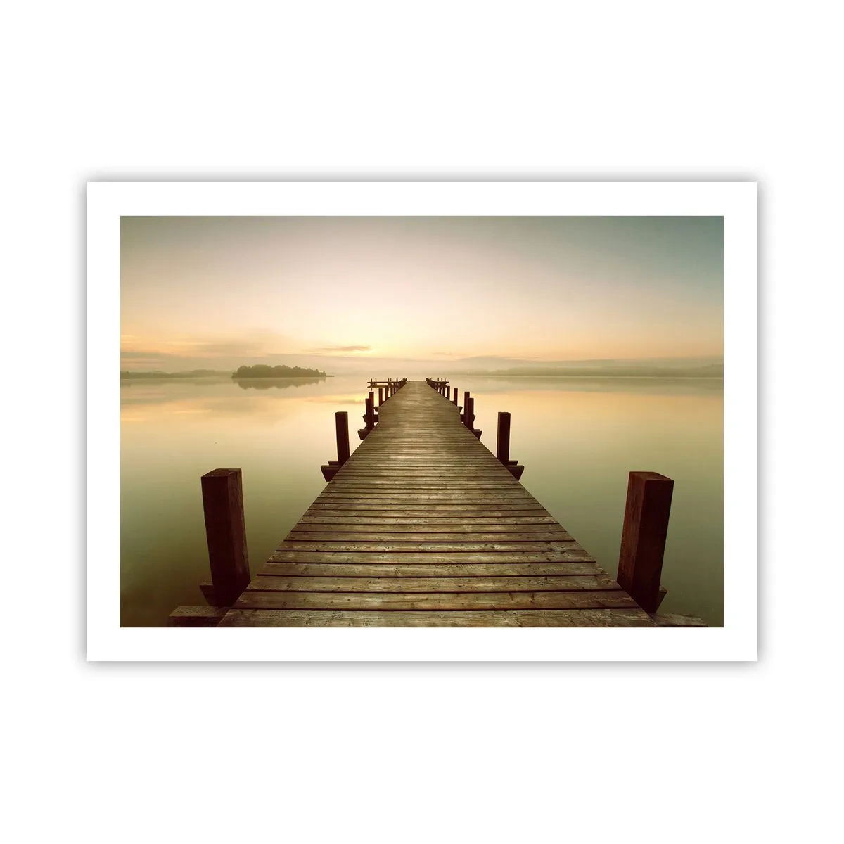 Poster - Aanbreken van de dag, licht - 70x50 cm