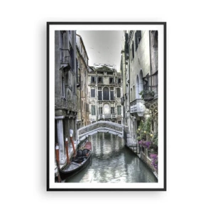 Poster in een zwarte lijst - Eeuwenlang in stille reflectie - 70x100 cm