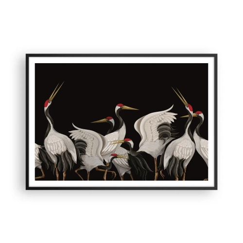 Poster in een zwarte lijst - Vogel spullen - 100x70 cm