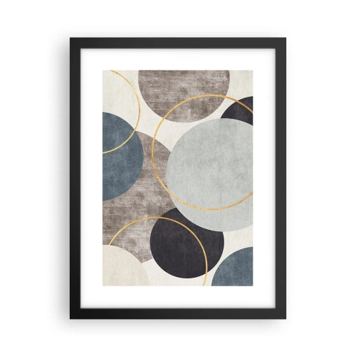 Poster in een zwarte lijst - Wiel voor wiel - 30x40 cm
