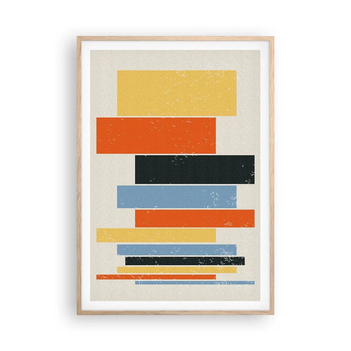 Een poster in een licht eiken lijst - Muzieknotatie - 70x100 cm