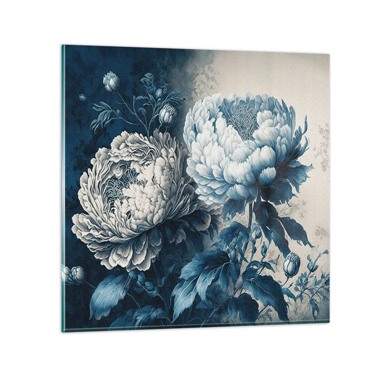 Schilderen op glas - Bij elkaar passend paar - 50x50 cm