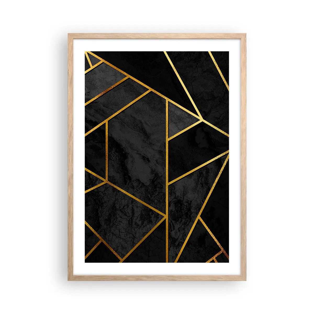 Een poster in een licht eiken lijst - Duisternis en glans - 50x70 cm