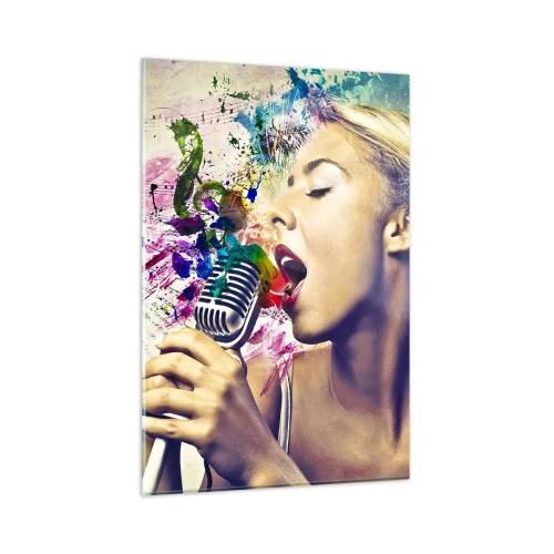 Schilderen op glas - Schilder de wereld met je stem - 80x120 cm