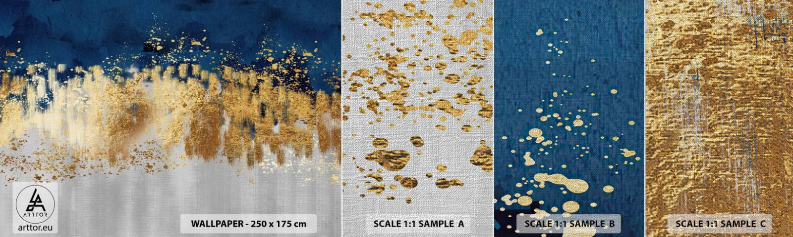 Fotobehang Monster Premium Canvas - Een moderne compositie met sprankeling - Deel, Art-deco, Glamour - 100x30 cm